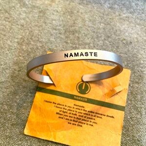 New metal bracelet yoga namaste